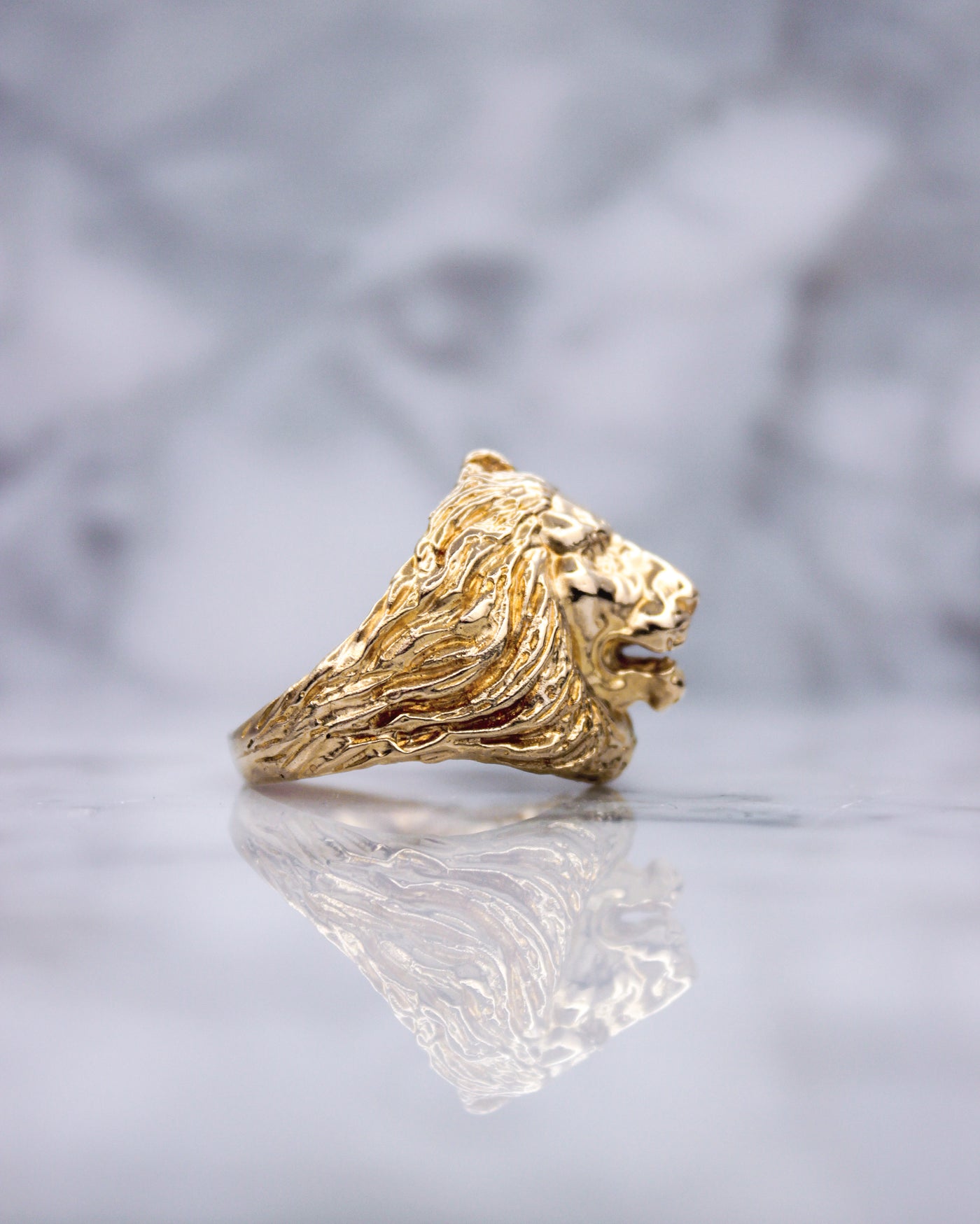ANELLO LEONE ORO GIALLO 18 KT