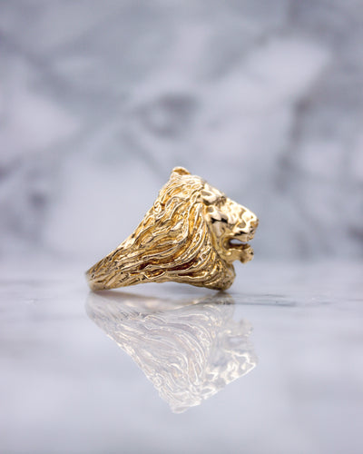ANELLO LEONE ORO GIALLO 18 KT