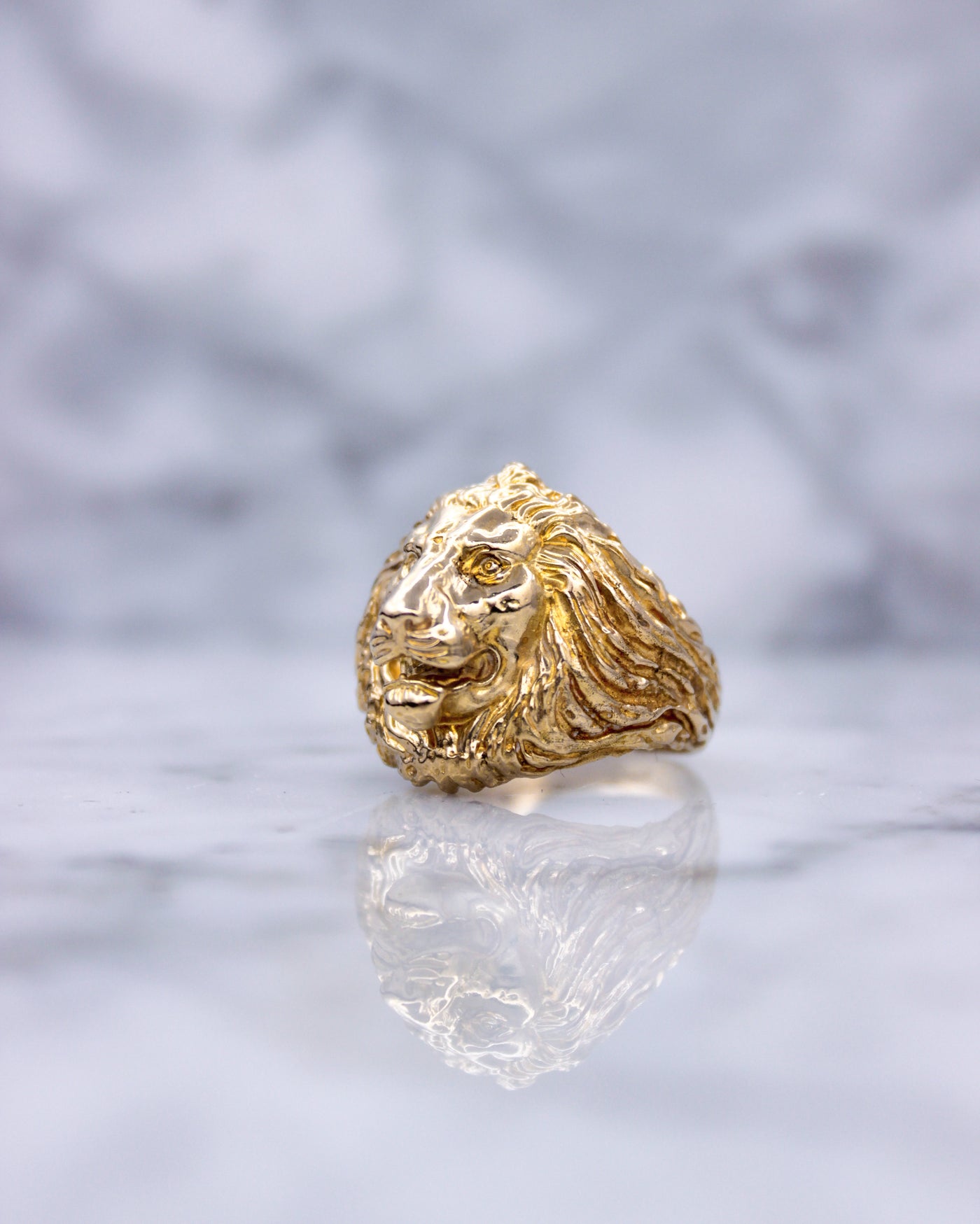 ANELLO LEONE ORO GIALLO 18 KT